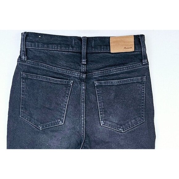 Madewell Size 25X32 Women's Black The Perfect Vintage Flare Denim Jeans Logo Tag - Picture 10 of 12